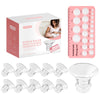 Nipple Ruler, Flange Sizing Kit With 10Pcs Flange Insert 13/15/17/19/21Mm, Silicone & Soft Flange Insert Kit For Breast Pump Rep