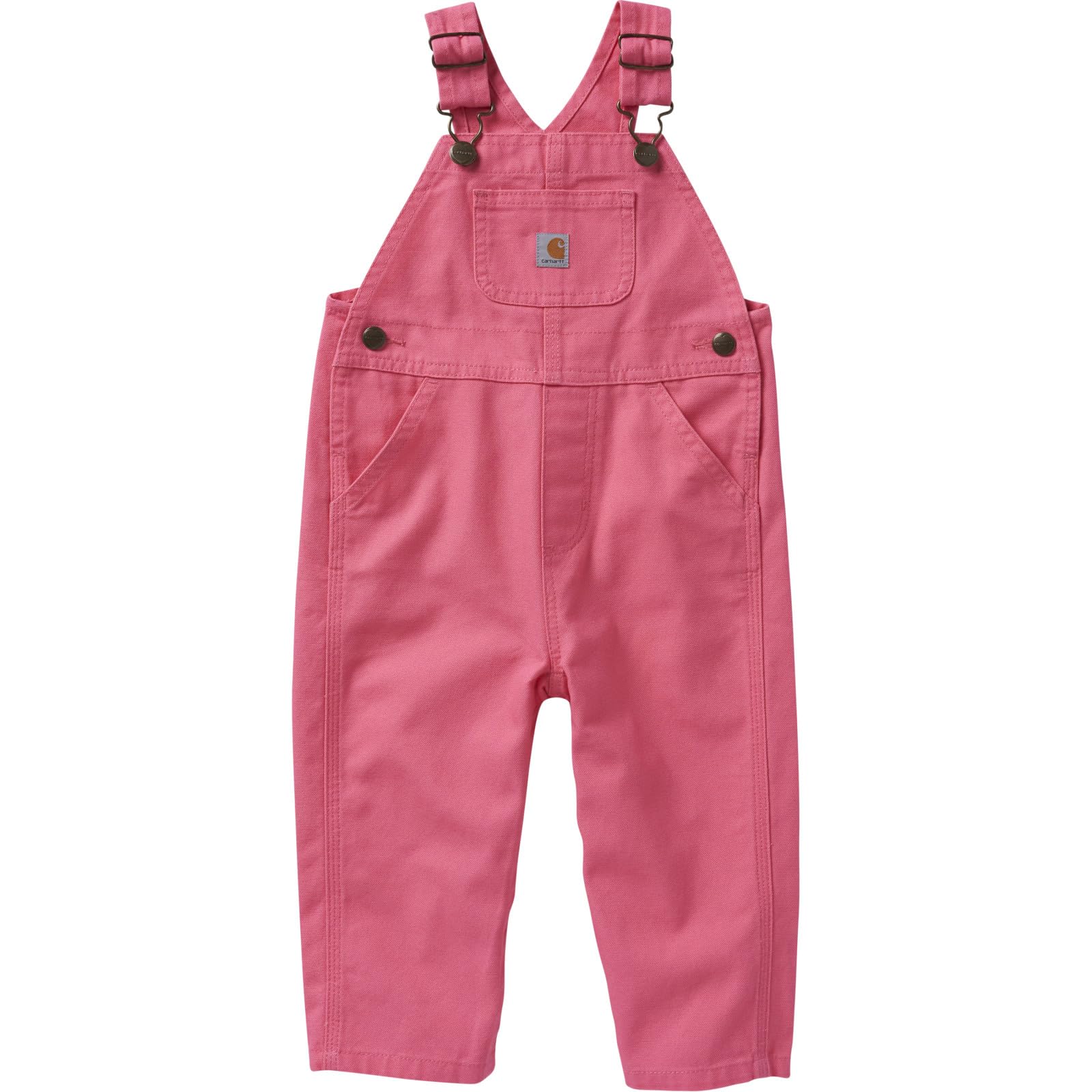 Carhartt Baby Girls Bib (Lined And Unlined) Overalls, Carhartt Pink Lemonade, 18 Months Us