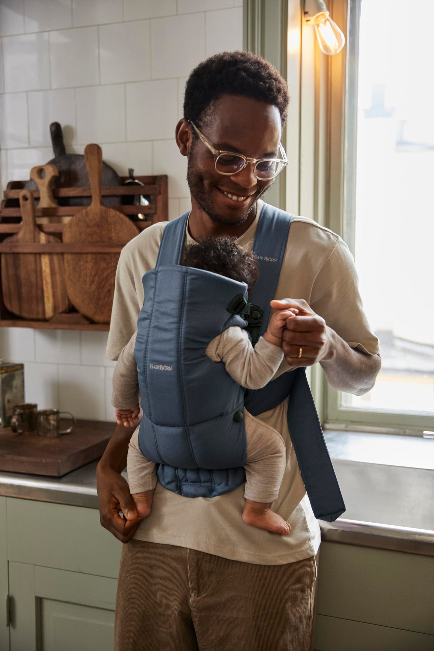 BabyBjrn Baby Carrier Mini, Woven, Vintage Indigo
