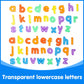 Odoorgames 78 Pcs Translucent Lowercase Letters - Learning Toy for Light Table Accessories and Manipulatives