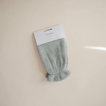 Mushie Baby Bath Mitt | Organic Cotton | Pack Of 2 (Moss)