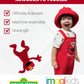 Sesame Street Elmo Infant Baby Boys French Terry Short Overalls T-Shirt And Hat 3 Piece Outfit Set Red/White 12 Months