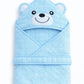 Hi mom Baby Hooded Towel, Blue, Bear Design, Soft Bath Wrap for Newborns and Infants (Blue)
