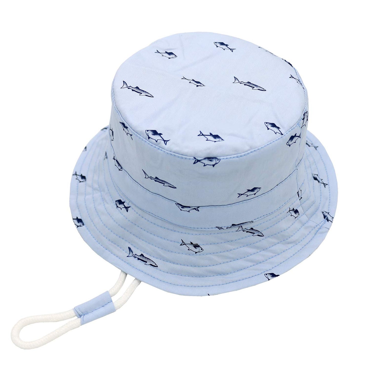 Sarfel Baby Sun Hat Toddler Summer Hats Upf 50+ Baby Bucket Hat Kids Beach Hats For Baby Boys Blue 18.9 '(48Cm)/6-12 Months
