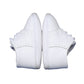 Baby Boys All White Genuine Leather Saddle Oxford Crib Shoe With Perforations - 2
