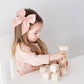 Niceye Fable Girls Hair Bows Cotton Linen Alligator Hair Clips Or Little Girls Toddlers Kids Neutral Handmade Hair Accessories -