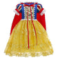 MYRISAM Snow White Princess Dress Up Costume Girls Halloween Carnival Cosplay Christmas Birthday Dress w/Cloak 4-5T