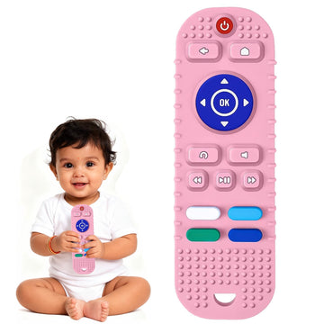 Kidology Silicone Remote Teether For Baby, Remote Teether For 3+ Months And 6 To 12 Months Baby, Natural Silicone Teether,Helps 