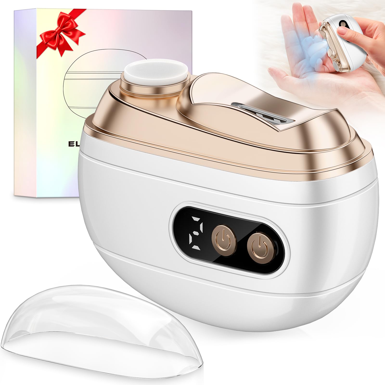 Electric Nail Clipper 2025 Upgraded 3 in 1 Rechargeable Automatic Nail Trimmer with LED Light & Clip Storage - USB Rechargeable 