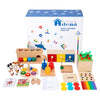 Adena Montessori Play Kit for 13-15 Month Baby,10 in 1 Wooden Learning Educational Toys for Toddler,Include Color Pegs&Rings,Obj