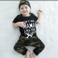 Nzrvaws Toddler Boy Outfit 6-12 Months Baby Boy Clothes Infant 1 Year Old Boy Short Sleeve Romper Top Camouflage Long Pants Hat