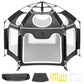 Baby Playpen with UV Canopy, Portable 1-Click Set Up Baby Tent, Toddler Play Yard for Indoor, Outdoor, Foldable Playpen for Beac