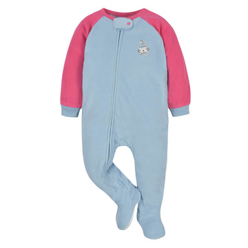 Gerber Baby Girls Toddler Loose Fit Flame Resistant Fleece Footed Pajamas 2-Pack Tigers Pink 0-3 Months
