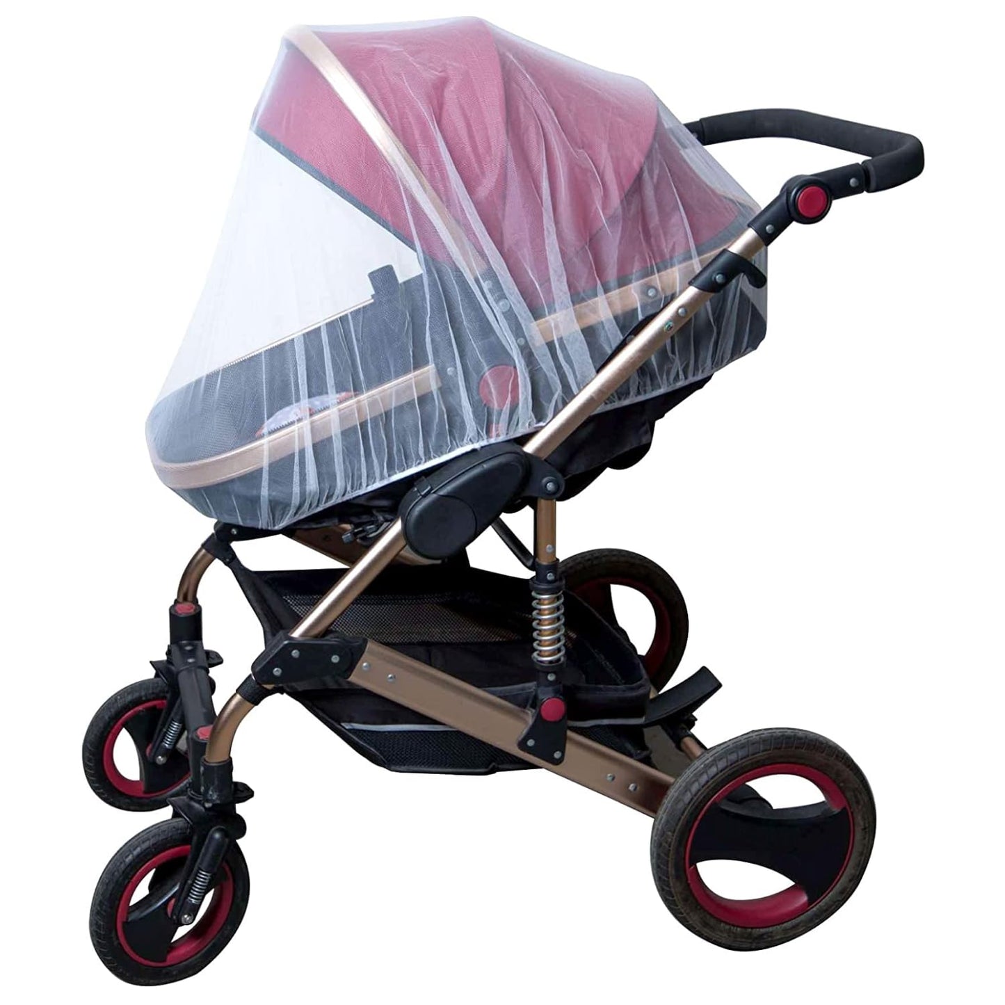 Enovoe Mosquito Net For Baby Stroller And Crib - Durable Mesh Bug Net Cover With Elastic Edge - Fits Strollers, Bassinets, Playa
