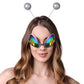 Cheerin Silver Alien Headband And Glasses - Martian Antenna Headband - Glitter Ball Head Boppers - Space Theme Costume - Alien C