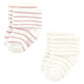 Hudson Baby Unisex Baby Cotton Rich Newborn And Terry Socks, Blush Stripe, 6-12 Months