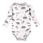 Hudson Baby Unisex Baby Cotton Long-Sleeve Bodysuits, Girl Woodland Animals, 0-3 Months