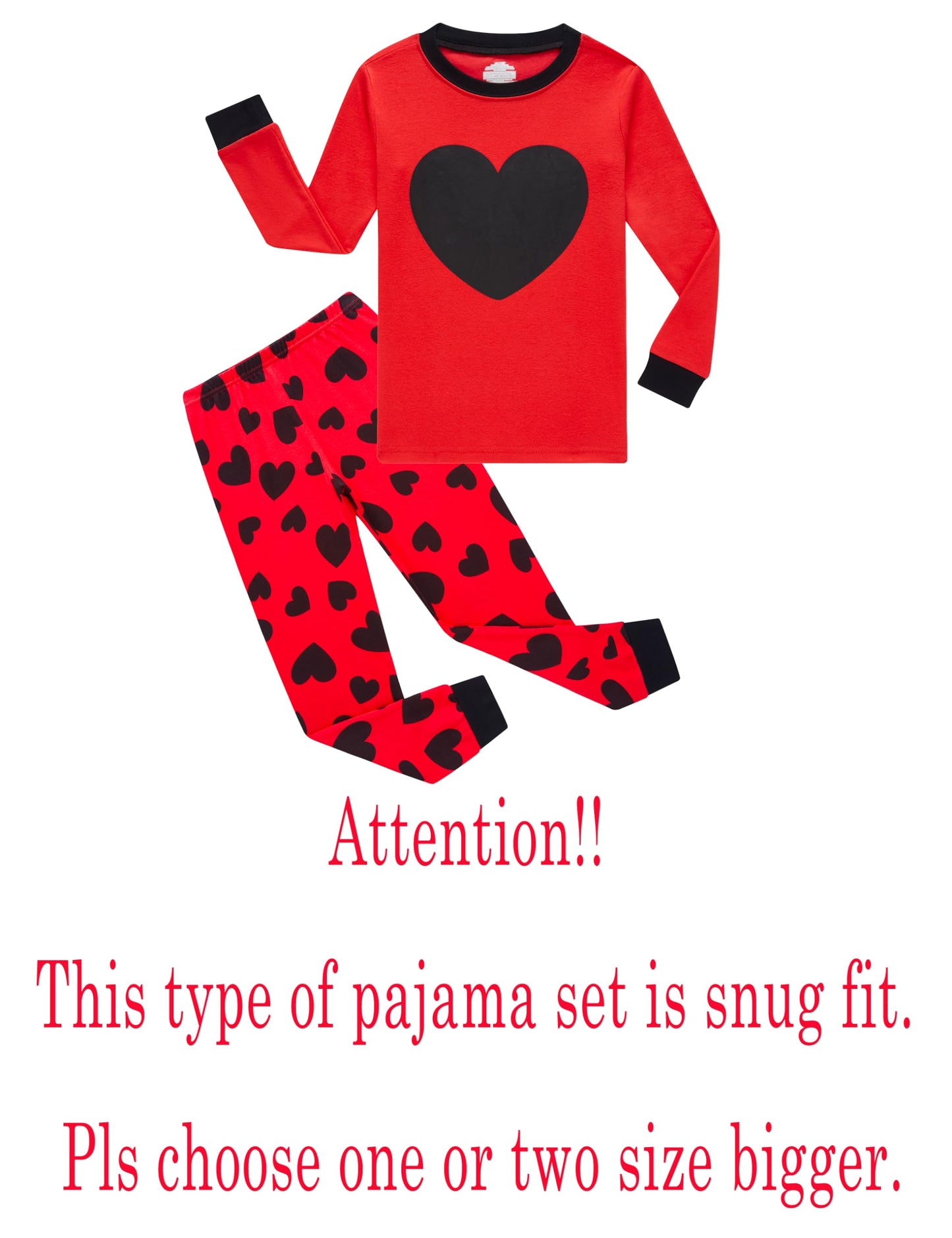 Kikizye Baby Boys Valentine'S Day Pajamas Kids Long Sleeve Cotton Pjs Toddler Love Jammies Size 18-24 Monthes