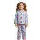 The Magic Wand Christmas Theme Xmas Tree Printed Night Suit for Kids Girls, Rayon Woven Full Sleeves Coordinating Set Nightdress