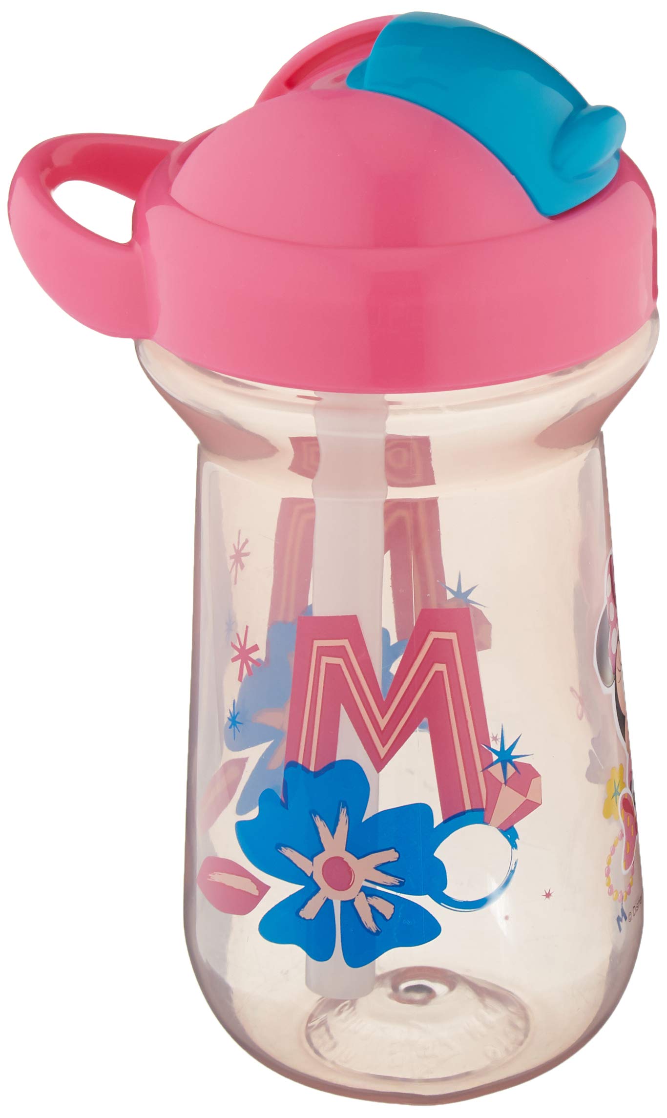 The First Years Disney Minnie Mouse Toddler Straw Cup - Spill Proof Flip Top Toddler Sippy Cups - 18 Months And Up - 10 Oz