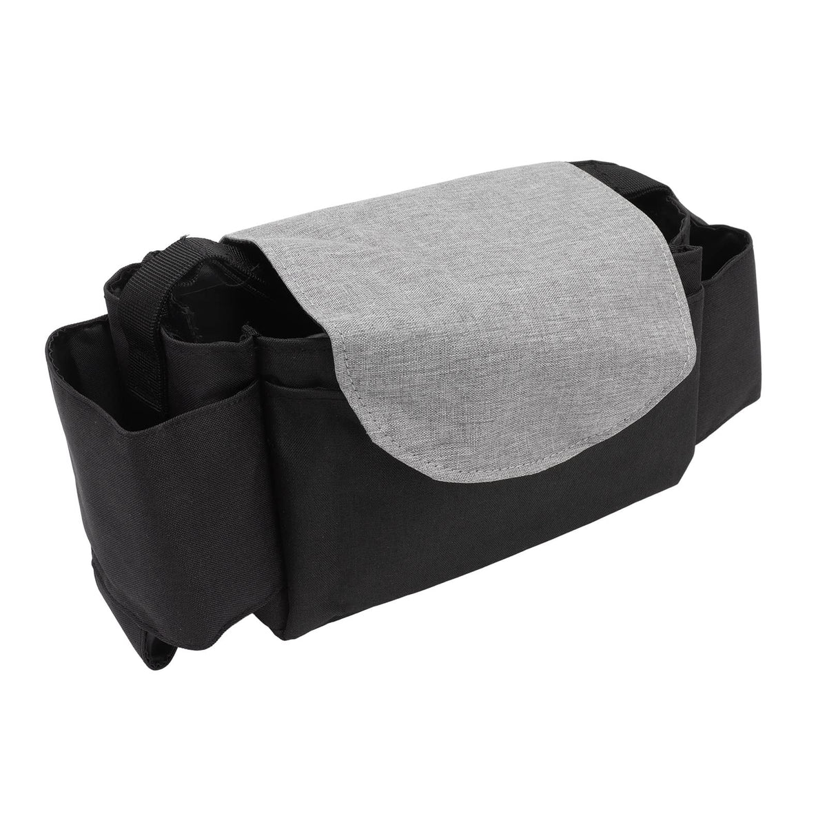 Stroller Accessory Bag Oxford Stroller Bag Large Capacity Diaper Bag for All Strollers (Black Grey)
