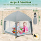 Zooawa Pop Up Playpen For Baby, Portable Playpen For Babies And Toddlers With Removable Sun-Shades& 2 Side Uv Covers, Lightweigh