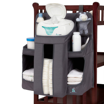 Hiccapop Hanging Diaper Organizer For Changing Table, Cribs And Walls, Diaper Stacker And Nursery Organizer | Hanging Storage Ca