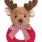 Bearington Baby Lil Reindeer Christmas, 5.5 Inch Christmas Reindeer Plush Stuffed Animal, Soft Baby Rattles and Plush Rings, for
