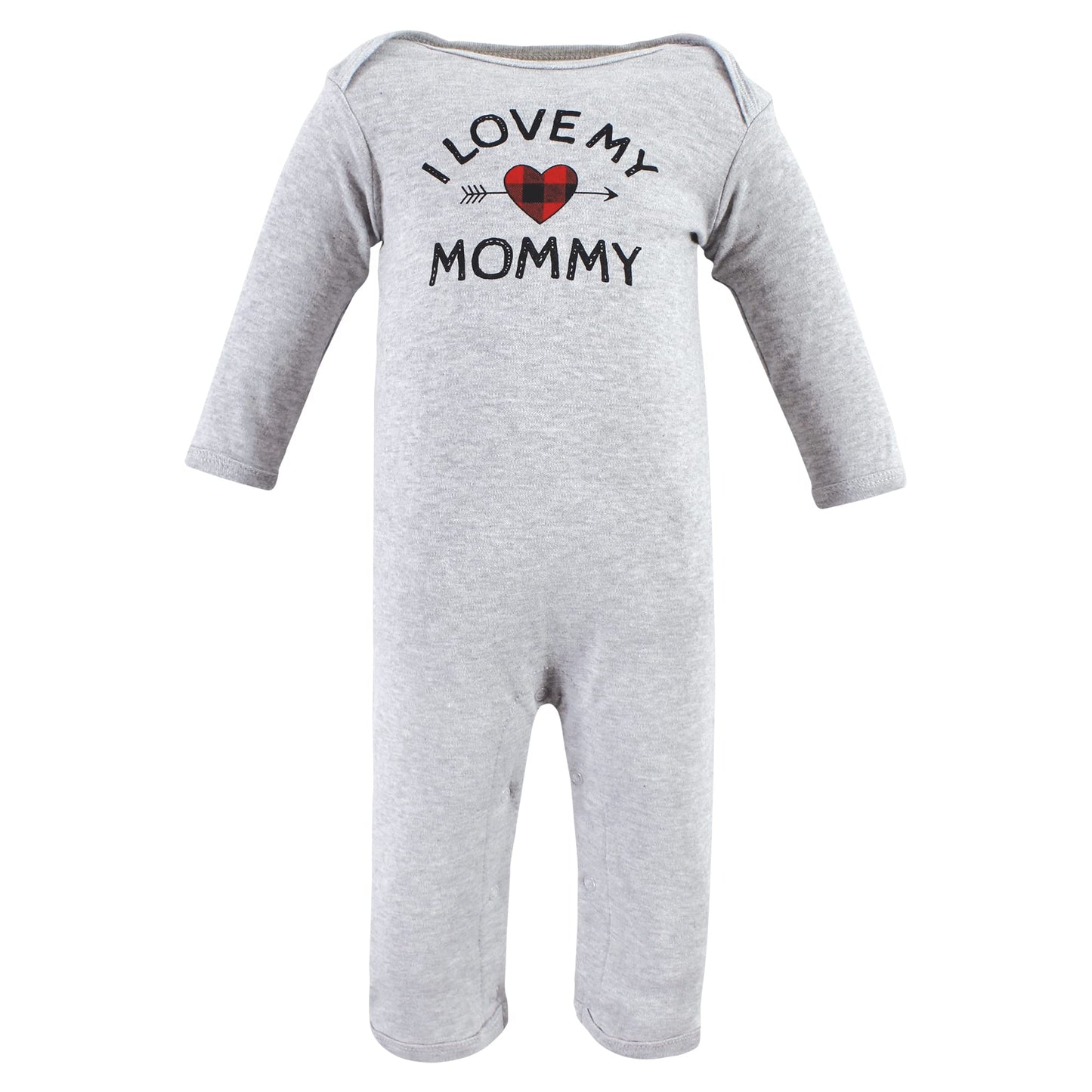 Hudson Baby Girls Unisex Cotton Coveralls, Buffalo Plaid Family, 6-9 Months, Buffalo Plaid Family, 6-9 Months Us