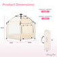 Dream On Me Pop Up Children Playpen In French White, Easy Set Up For Babies And Toddlers, Breathable Mesh Sides, One Hand Easy F