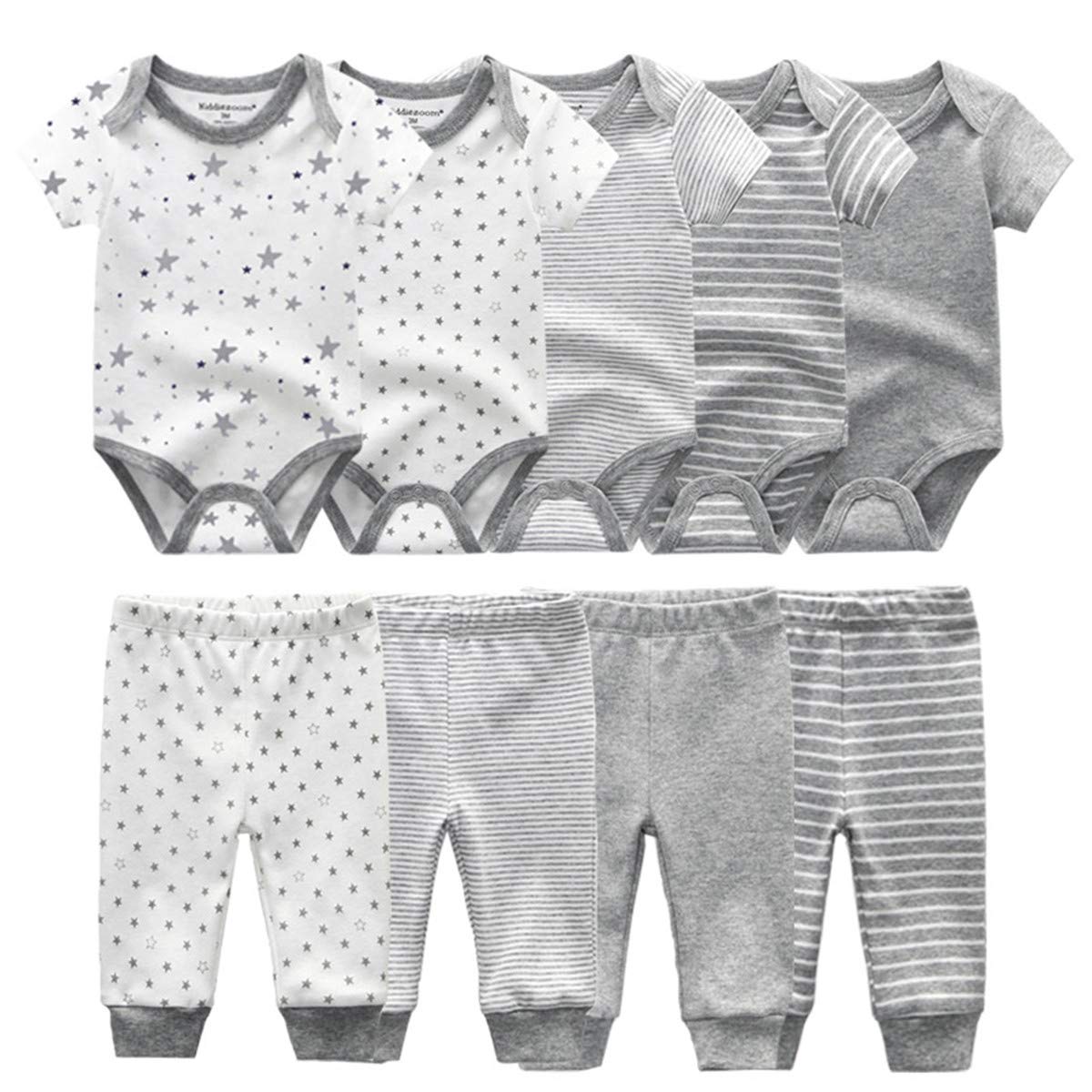 Kiddiezoom Unisex Baby Bodysuits Pants Baby Clothes Short Sleeve Bodys – Cutebab WBBAPB08D32RHN4
