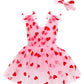 Imekis First Valentines Day Baby Girl Outfit: Toddler Valentines Day Dress Newborn Romper Tulle Tutu Infant Cupid Outfit Fairy D