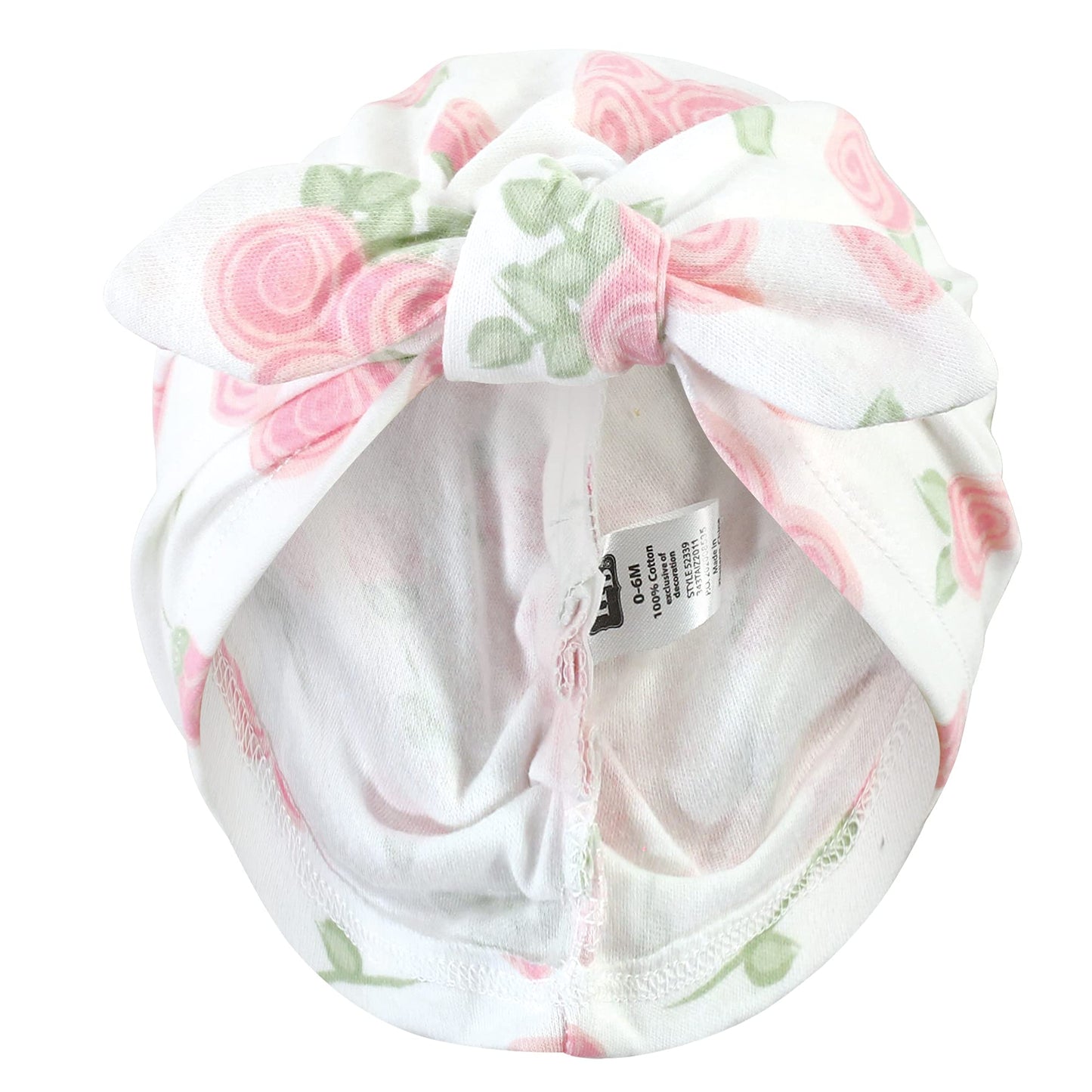 Hudson Baby Unisex Baby Turban Cotton Headwraps Headband, Rose, One Size Us