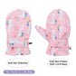 Lined Fleece Toddler Mittens Kids Winter Warm Gloves Child Ski Gloves Waterproof Snow Baby Mitten For Boys Girls Pink S