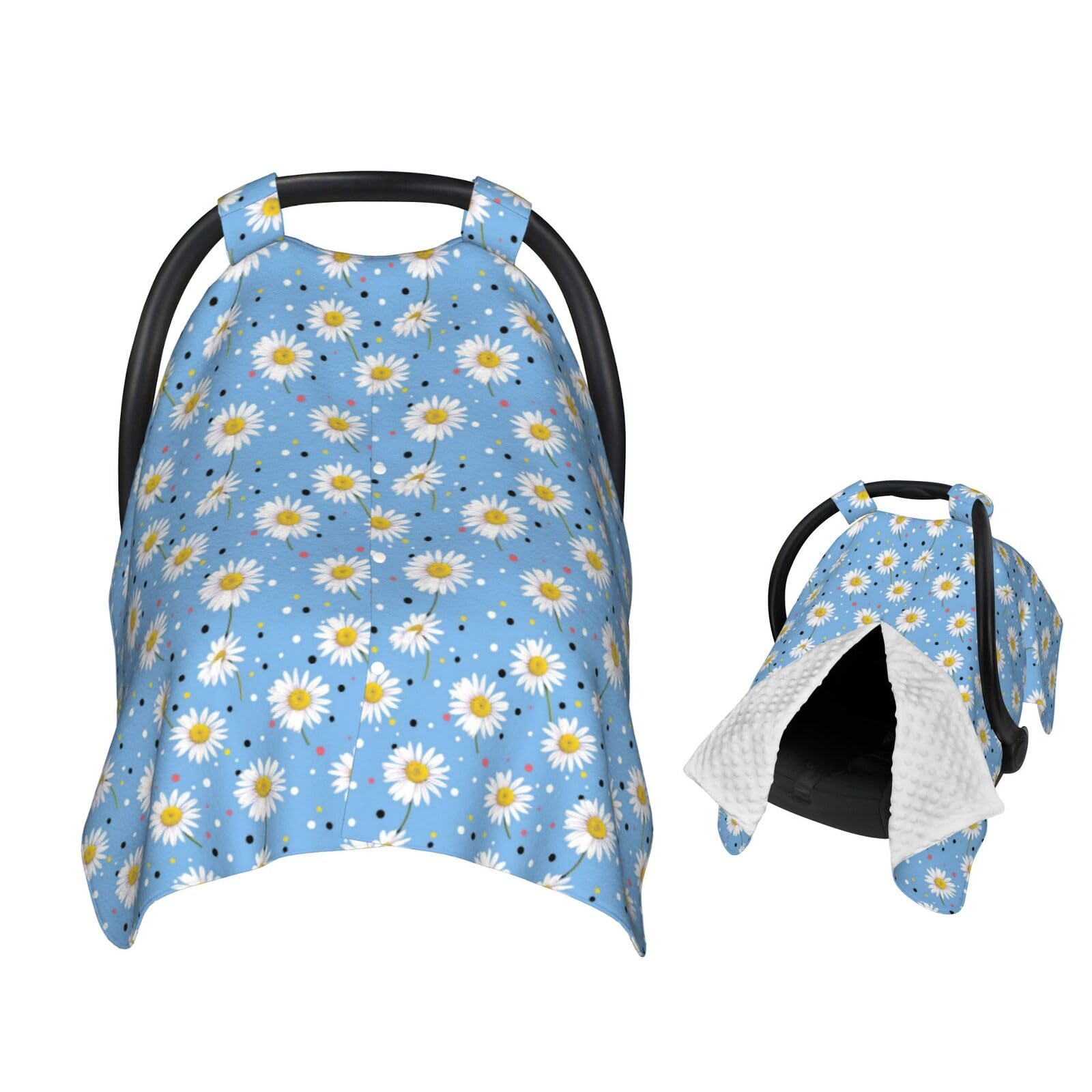 Muishi Daisys Flowers Polka Dots Baby Car Seat Canopy Nursing Cover for Newborn Car Seat Breastfeeding Covers Blanket Newborn Sh