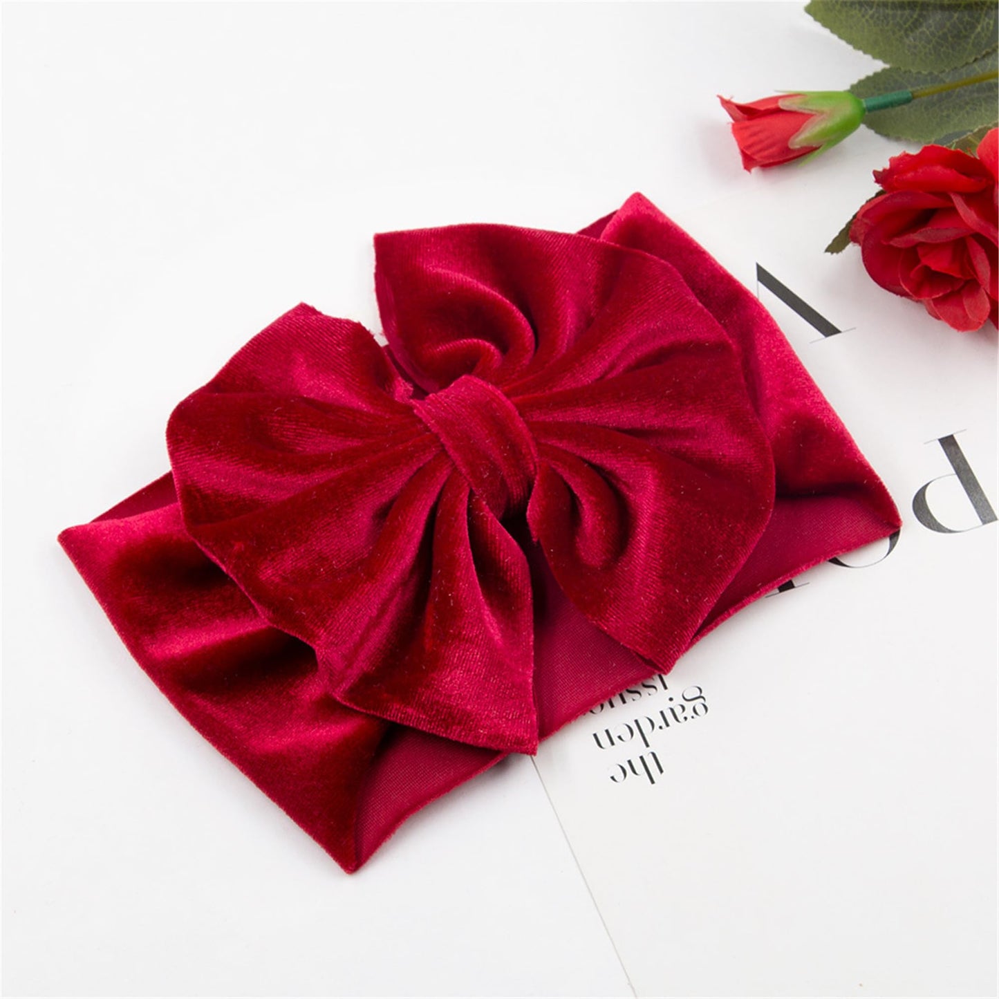 Heart Baby Bow For Baby Girls Large Hair Bows Red Headband Wide Newborn Bows Newborn Bows Headbands Hairbands Hair Accessories.(