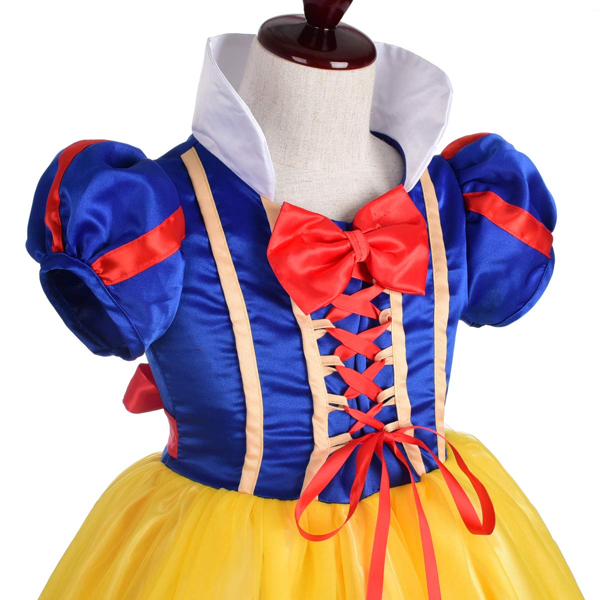 Dressy Daisy Toddler Little Girls' Princess Costume Fancy Dresses Up Halloween Party With Red Ribbon Size 5T