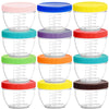 Youngever 18 Pack Baby Food Storage, 6 Ounce Baby Food Containers With Lids And Labels, 9 Assorted Colors