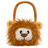 Lion Easter Basket For Kids, Cute Plush Empty Bucket With Small Ears And Handle Egg Hunt Tote Candy Bag Basket For Boys Girlstee