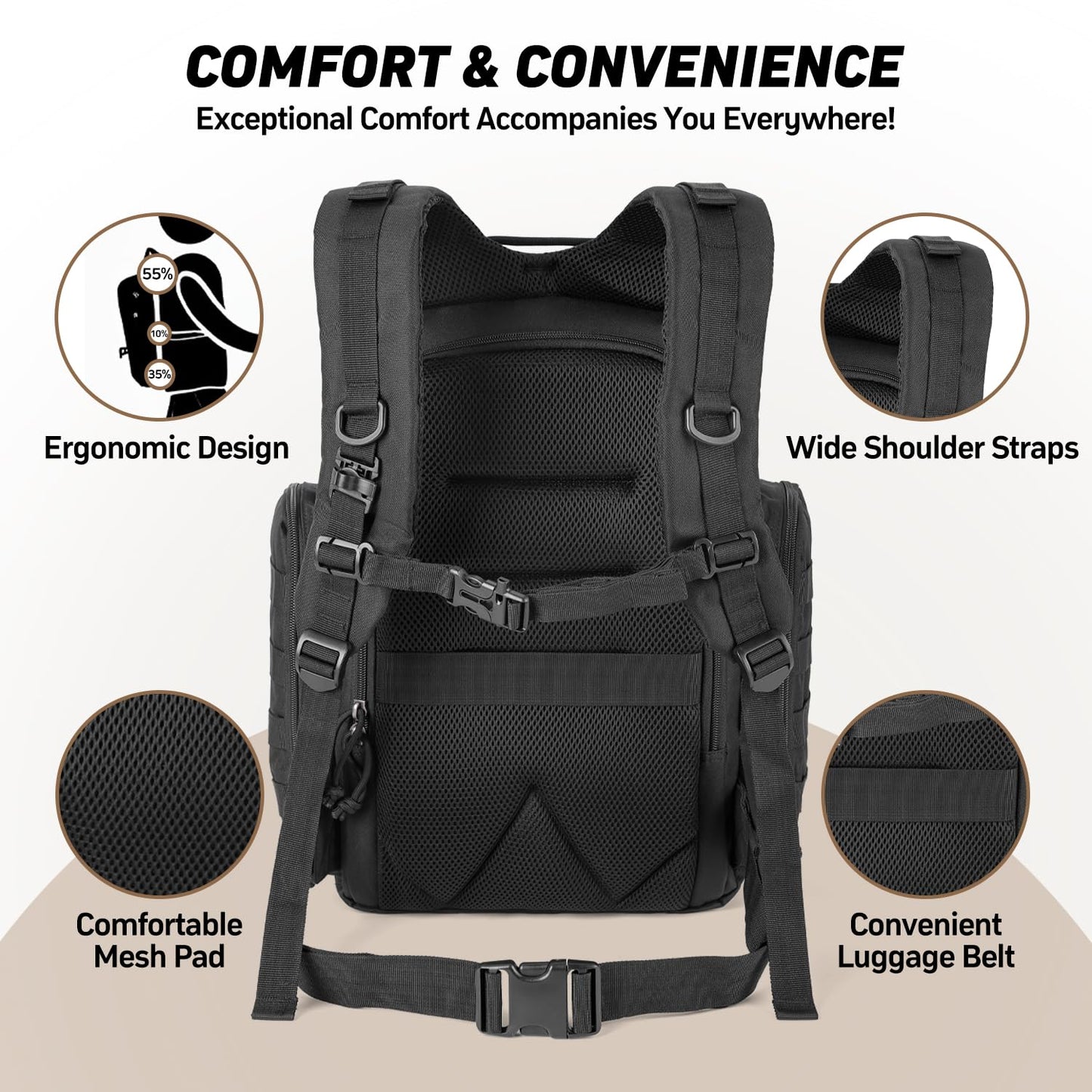 Sharkmouth Dad Diaper Bag Military - Large Baby Diaper Backpack With Changing Pad For Travel Camping Trips Park - Newborn Baby S