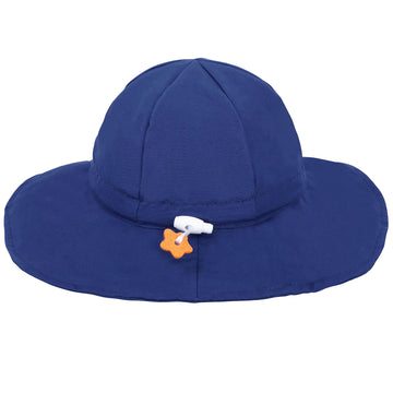 Simplikids Upf 50+ Uv Ray Sun Protection Wide Brim Baby Sun Hat,Navy,12-24 Months