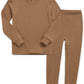 Vaenait Kids Toddler Long Sleeve Sleepwear Pajamas 2Pcs Set Modal Camel S