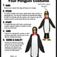 Rasta Imposta Lightweight Penguin Costume, Black and White, Child Size 4-6X