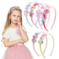 Fishdown Girls Headbands For Kids Glitter Toddler Girl Sequin Headbands Glitter Heart Rainbow Butterfly Star Non-Slip Headbands
