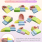 Auksay Baby Climbing Blocks, Soft Play Set for Crawling Baby 6-12 Months, Anti-Slip Particles Bottom & hook and loop Connectors,