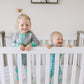 Baby Deedee Sleepsie Cotton Quilted Footie Pajama Heather Gray/Teal 6-12 Month