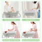 Infans 2 In 1 Baby Changing Table With Bath Tub Unit, Folding Diaper Dresser Station With Wheels Waterproof Pad Storage Rack, Po