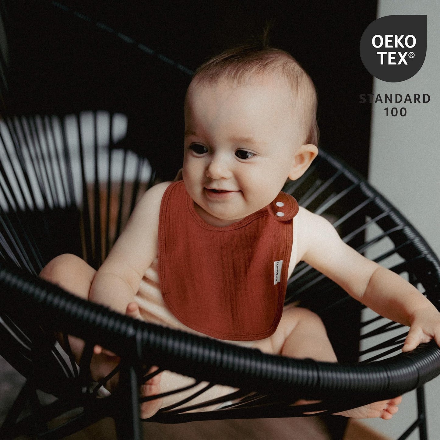 Muslin Bibs For Baby Boys Girls,Organic Muslin Baby Bib For Drooling And Teething,Soft Bandana Drool Bibs 5 Pack