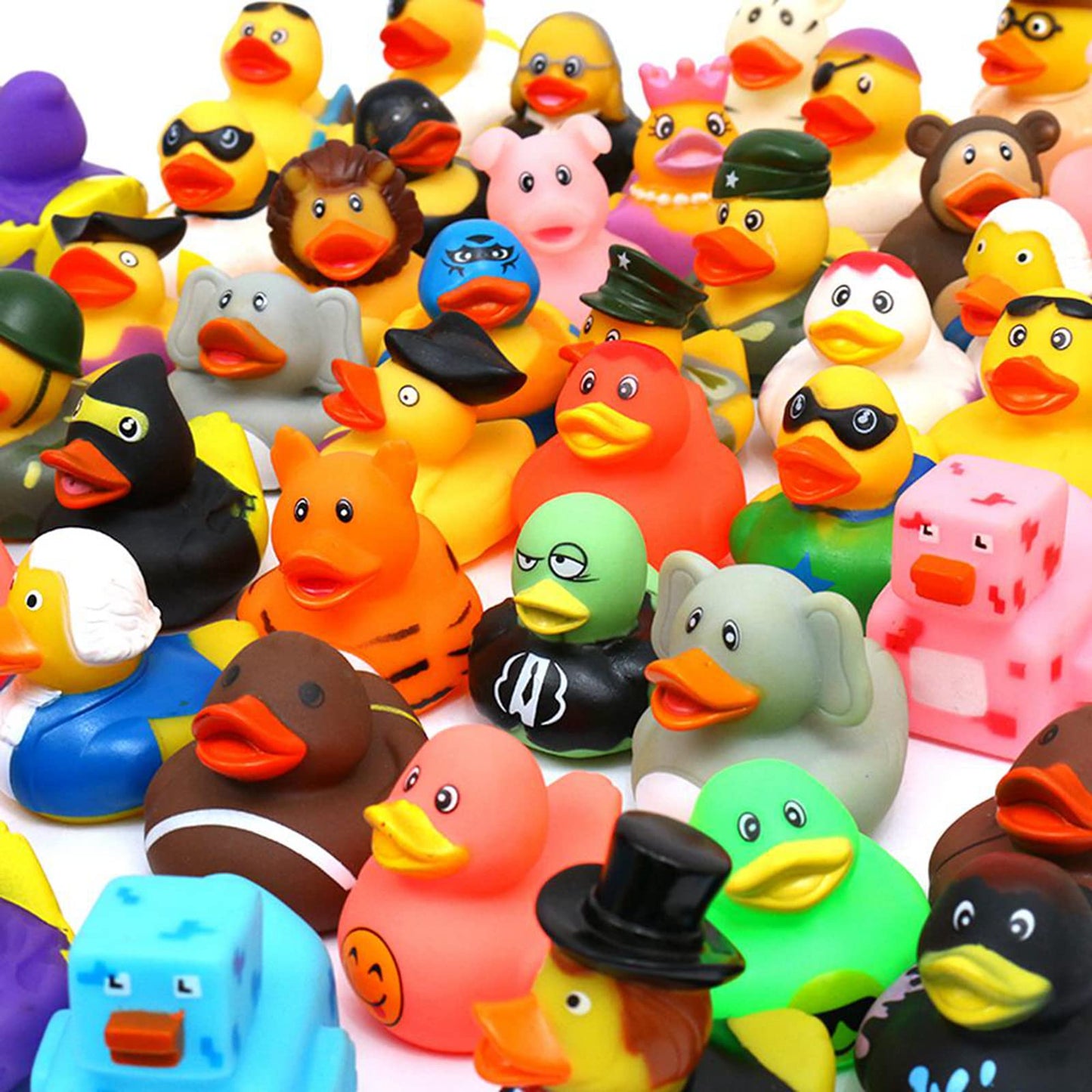 XY-WQ Rubber Duck 50 Pack for Jeeps Bath Toy Assortment - 2.3 Inch Bulk Floater Duck for Kids - Baby Showers Accessories - Party
