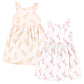 Hudson Baby Baby Girls Cotton Dresses Casual Dress, Flamingo Pineapple, 2T Us